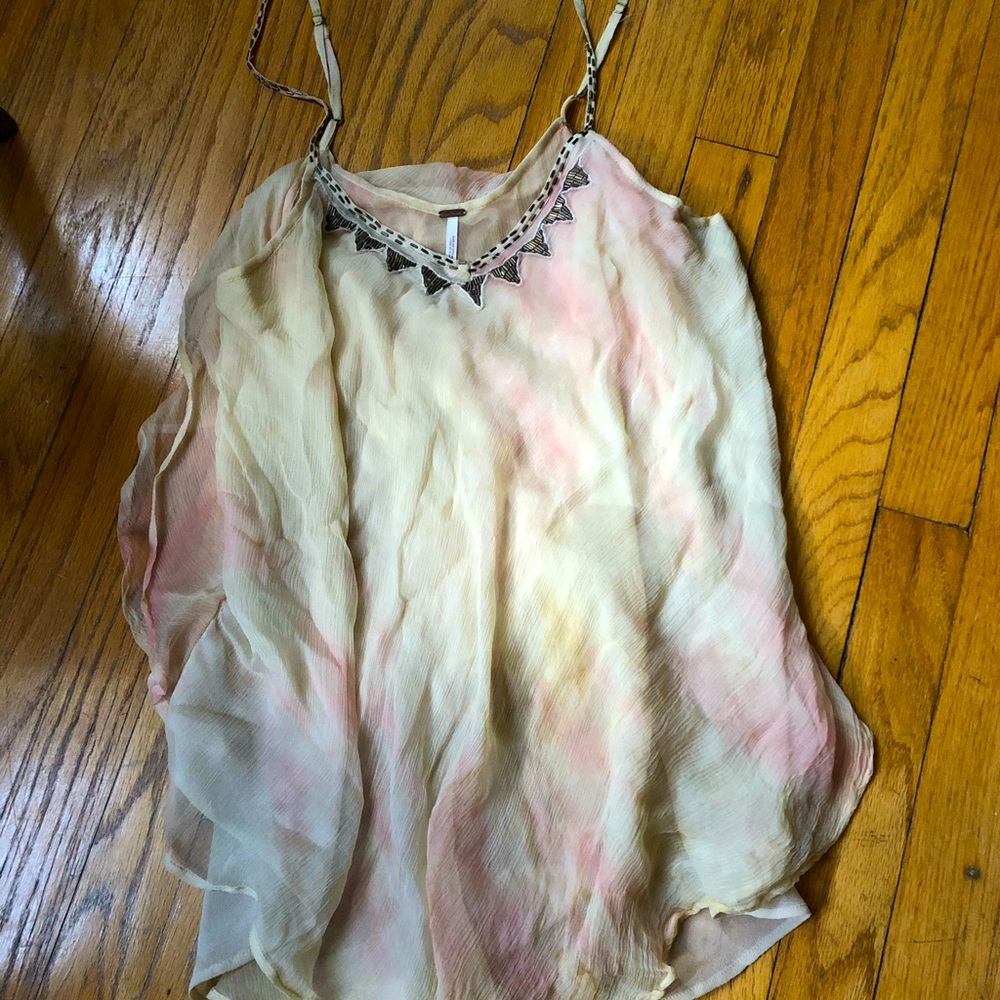 Free People beaded top with adjustable straps